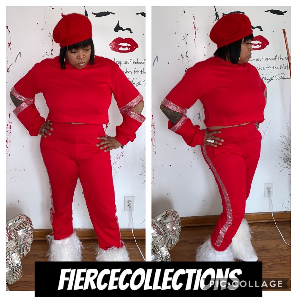 2pc.Bling jogging suit
